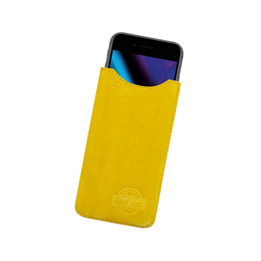 Ochranné puzdro na telefón z brúsenej kože žlté 4XL thumb