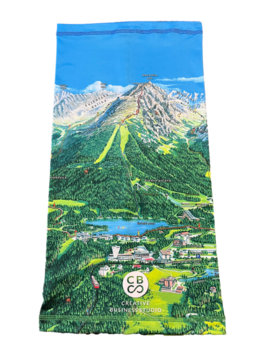 Multifunkčná šatka Maľovaná mapa Vysokých Tatier thumb